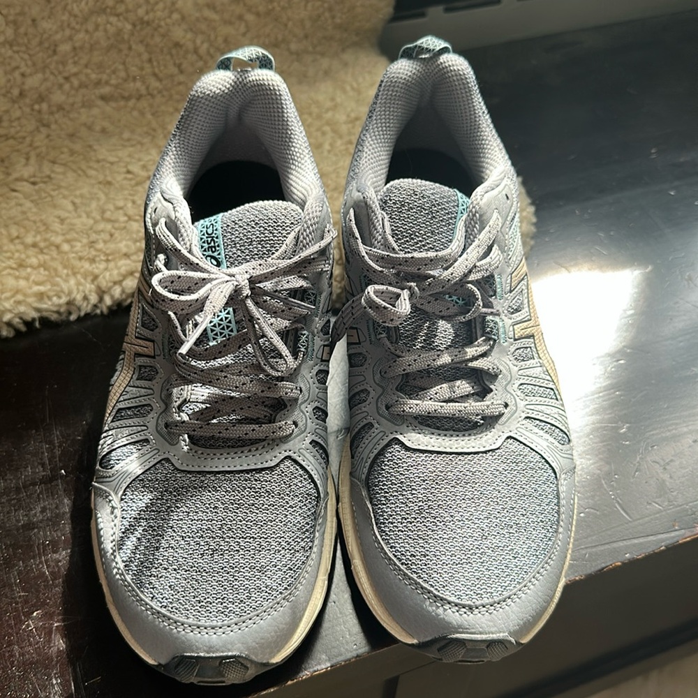 Asics Womens Gel Venture 7 Trail Running Sneakers Shoes Gray 1012A627 Size 8